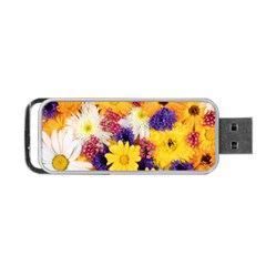 Colorful Flowers Pattern Portable USB Flash (Two Sides)