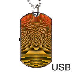 Fractal Pattern Dog Tag USB Flash (Two Sides)