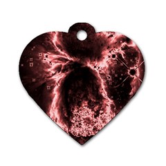 Space Dog Tag Heart (two Sides) by Valentinaart