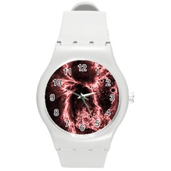 Space Round Plastic Sport Watch (m) by Valentinaart