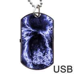 Space Dog Tag Usb Flash (two Sides) by Valentinaart