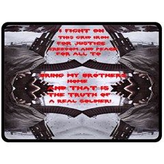 Gun 3d Fleece Blanket (large) 