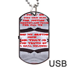 Gun 3d Dog Tag Usb Flash (one Side) by 3Dbjvprojats