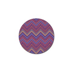 Colorful Ethnic Background With Zig Zag Pattern Design Golf Ball Marker (4 Pack) by TastefulDesigns