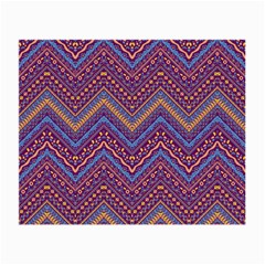 Colorful Ethnic Background With Zig Zag Pattern Design Small Glasses Cloth by TastefulDesigns