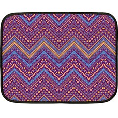 Colorful Ethnic Background With Zig Zag Pattern Design Fleece Blanket (mini) by TastefulDesigns