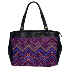 Colorful Ethnic Background With Zig Zag Pattern Design Office Handbags by TastefulDesigns