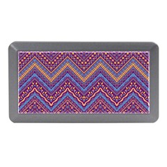 Colorful Ethnic Background With Zig Zag Pattern Design Memory Card Reader (mini) by TastefulDesigns