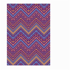 Colorful Ethnic Background With Zig Zag Pattern Design Large Garden Flag (two Sides) by TastefulDesigns