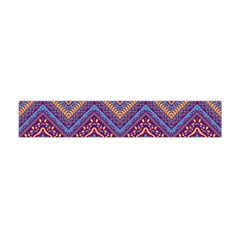 Colorful Ethnic Background With Zig Zag Pattern Design Flano Scarf (mini) by TastefulDesigns