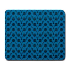 Lion Vs Gazelle Damask In Teal Large Mousepads