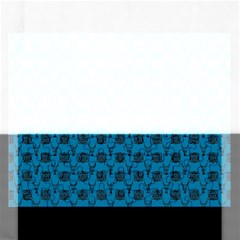 Lion Vs Gazelle Damask In Teal Rectangular Jigsaw Puzzl