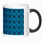 Lion vs Gazelle Damask in Teal Morph Mugs Right