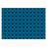 Lion vs Gazelle Damask in Teal Large Glasses Cloth (2-Side) Front