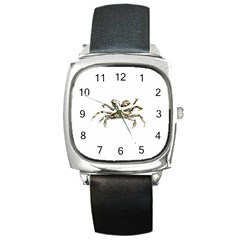 Dark Crab Photo Square Metal Watch by dflcprints