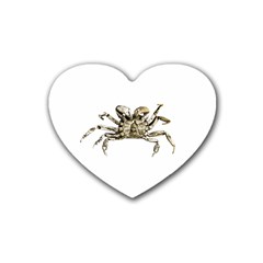 Dark Crab Photo Rubber Coaster (heart)  by dflcprints