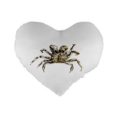 Dark Crab Photo Standard 16  Premium Heart Shape Cushions by dflcprints