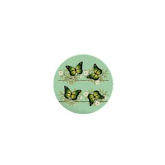 Four Green Butterflies 1  Mini Buttons by linceazul