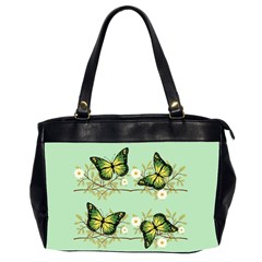 Four Green Butterflies Office Handbags (2 Sides)  by linceazul