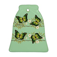 Four Green Butterflies Ornament (bell) by linceazul