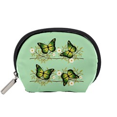 Four Green Butterflies Accessory Pouches (small)  by linceazul