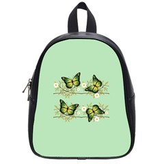 Four Green Butterflies School Bags (small)  by linceazul