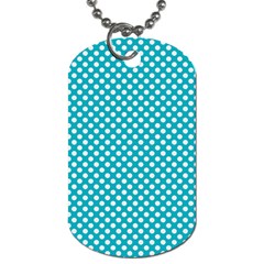 Sleeping Kitties Polka Dots Teal Dog Tag (two Sides)