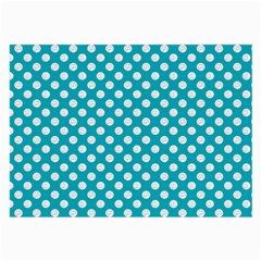 Sleeping Kitties Polka Dots Teal Large Glasses Cloth (2-side) by emilyzragz