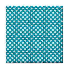 Sleeping Kitties Polka Dots Teal Face Towel by emilyzragz