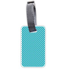 Sleeping Kitties Polka Dots Teal Luggage Tags (one Side)  by emilyzragz