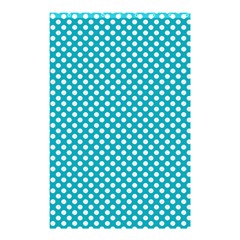 Sleeping Kitties Polka Dots Teal Shower Curtain 48  X 72  (small)  by emilyzragz