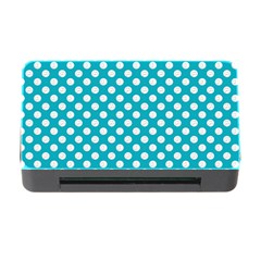 Sleeping Kitties Polka Dots Teal Memory Card Reader With Cf by emilyzragz