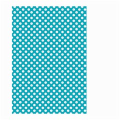 Sleeping Kitties Polka Dots Teal Small Garden Flag (two Sides)