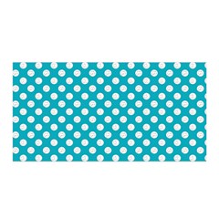 Sleeping Kitties Polka Dots Teal Satin Wrap by emilyzragz