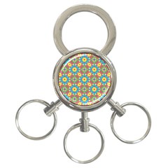 Geometric Multicolored Print 3-ring Key Chains by dflcprints