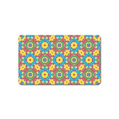 Geometric Multicolored Print Magnet (name Card) by dflcprints