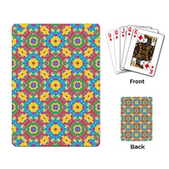 Geometric Multicolored Print Playing Card by dflcprints