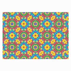 Geometric Multicolored Print Large Glasses Cloth by dflcprints