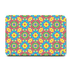 Geometric Multicolored Print Small Doormat  by dflcprints