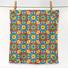 Geometric Multicolored Print Face Towel by dflcprints