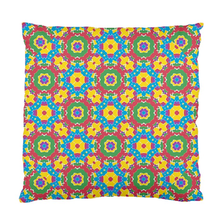 Geometric Multicolored Print Standard Cushion Case (One Side)