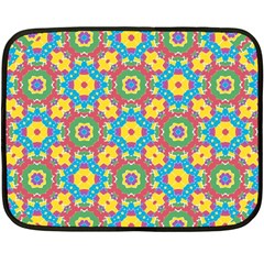 Geometric Multicolored Print Fleece Blanket (mini) by dflcprints