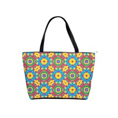 Geometric Multicolored Print Shoulder Handbags by dflcprints