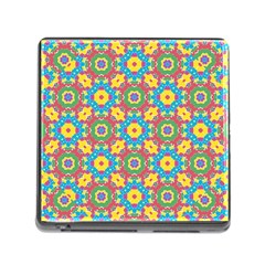 Geometric Multicolored Print Memory Card Reader (square) by dflcprints