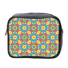 Geometric Multicolored Print Mini Toiletries Bag 2-side