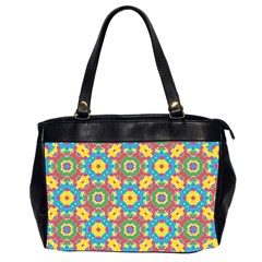 Geometric Multicolored Print Office Handbags (2 Sides)  by dflcprints