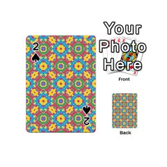 Geometric Multicolored Print Playing Cards 54 (mini)  by dflcprints