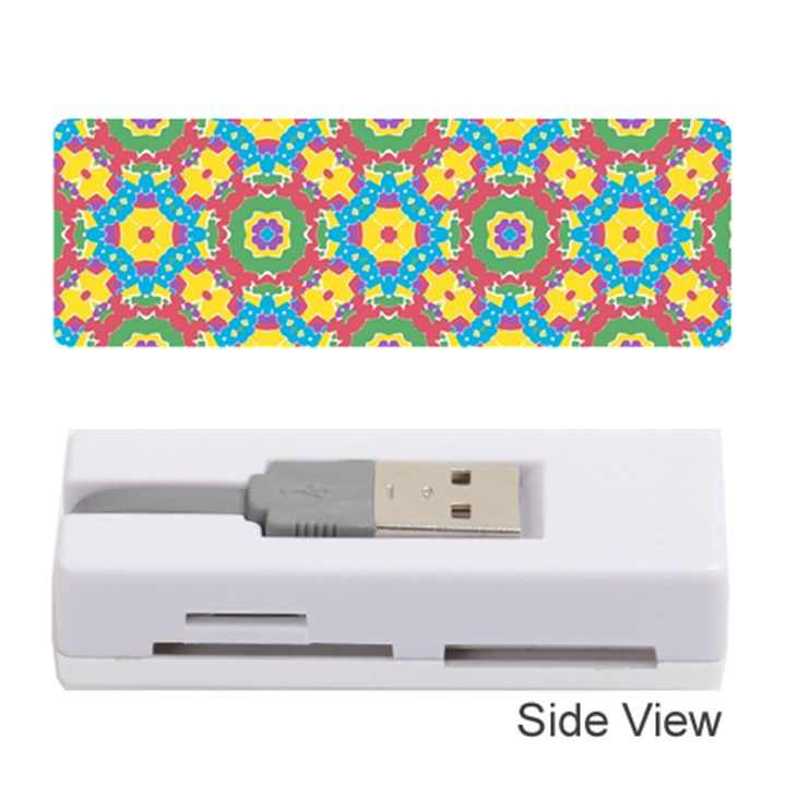 Geometric Multicolored Print Memory Card Reader (Stick) 