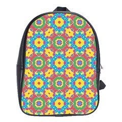 Geometric Multicolored Print School Bags (xl)  by dflcprints