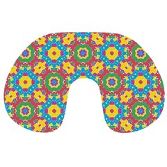 Geometric Multicolored Print Travel Neck Pillows by dflcprints